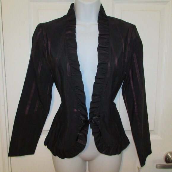MARIKA Paris Striped Taffeta Jacket - EUR 40 / US 8 - Picture 2 of 9
